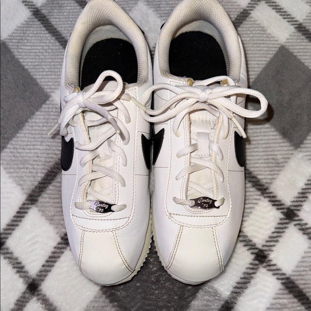 Nike White Sneakers with Black Cortez